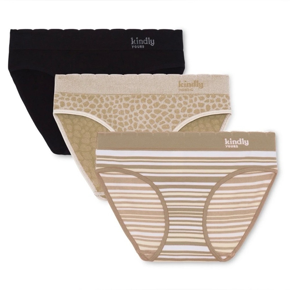 2 Kindly Yours Women's Seamless Bikini Underwear, 3-Pack